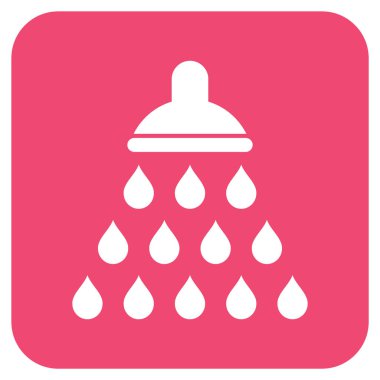 Duş düz kare vektör simgesi