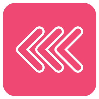 Üçlü işaretçi düz yaptı vektör simgesi kare