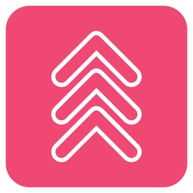 İşaretçi düz kare vektör simge kadar üçlü