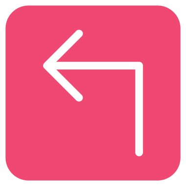 Sol düz kare vektör simge açmak