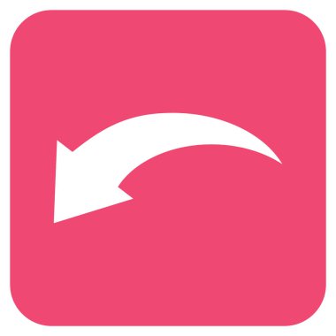 Düz kare vektör simgesi geri al