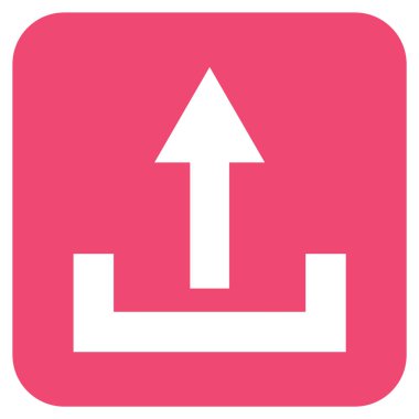 Düz kare vektör simge yüklemek