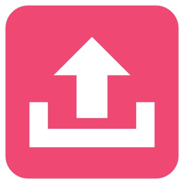 Düz kare vektör simge yüklemek