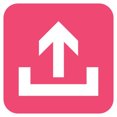 Düz kare vektör simge yüklemek