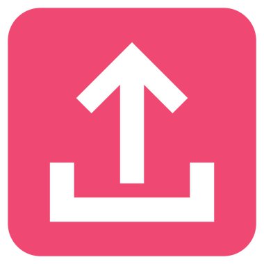 Düz kare vektör simge yüklemek