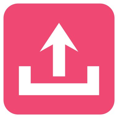 Düz kare vektör simge yüklemek