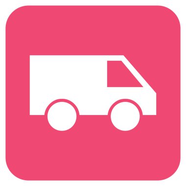 Van düz kare vektör simgesi