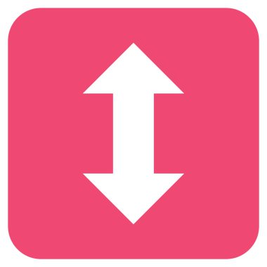 Dikey Exchange oklar düz kare vektör simgesi