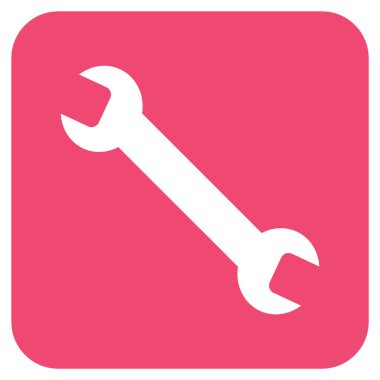 İngiliz anahtarı düz kare vektör simgesi