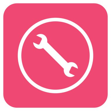 İngiliz anahtarı düz kare vektör simgesi