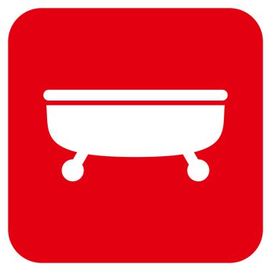 Küvet düz kare vektör simgesi