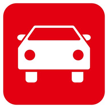 Araba düz kare vektör simgesi