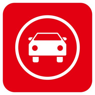 Araba düz kare vektör simgesi