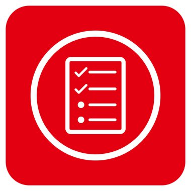 Vektör simgesi denetim listesi sayfa düz kare