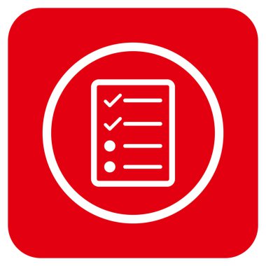 Vektör simgesi denetim listesi sayfa düz kare