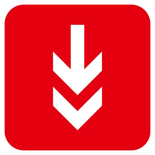 Pijl-omlaag platte winkelhaak Vector Icon — Stockvector