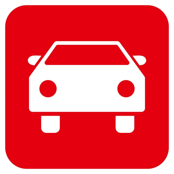 Ikona samochodu płaskiego kwadratu wektor — Wektor stockowy