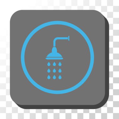 Duş yuvarlatılmış kare vektör düğmesi