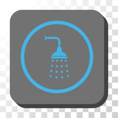 Duş yuvarlatılmış kare vektör düğmesi