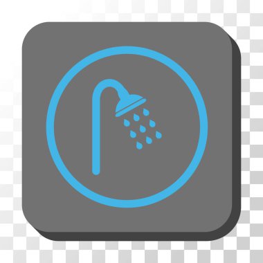 Duş yuvarlatılmış kare vektör düğmesi