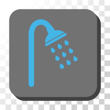 Duş yuvarlatılmış kare vektör düğmesi