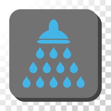 Duş yuvarlatılmış kare vektör düğmesi