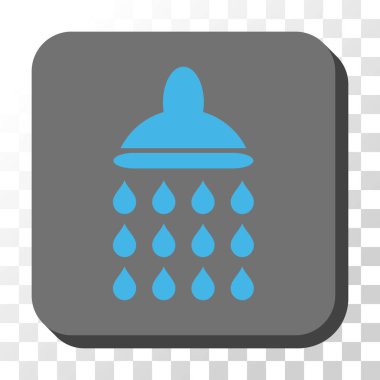 Duş yuvarlatılmış kare vektör düğmesi