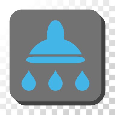 Duş yuvarlatılmış kare vektör düğmesi