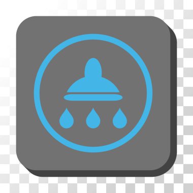 Duş yuvarlatılmış kare vektör düğmesi