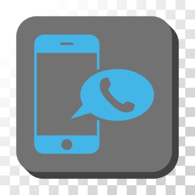 Smartphone telefon balon yuvarlak kare vektör düğmesi