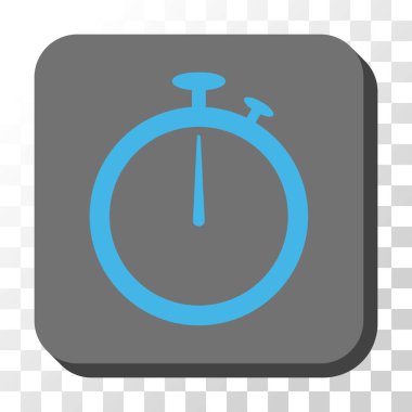 Kronometre yuvarlatılmış kare vektör düğmesi