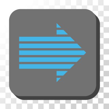 Kare vektör düğmesini şerit ok sağ yuvarlak