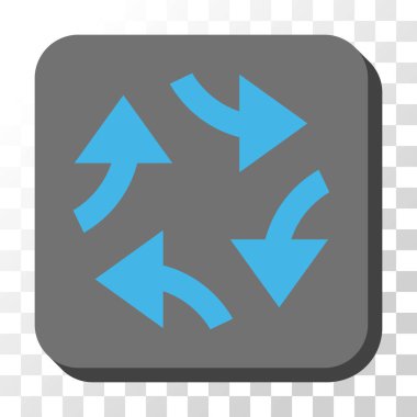 Oklar yuvarlatılmış kare vektör düğmesini girdap