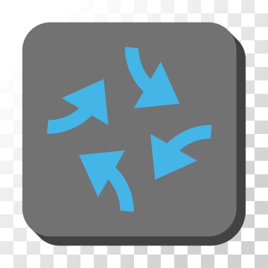 Oklar yuvarlatılmış kare vektör düğmesini girdap