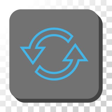 Eşitleme okları yuvarlak kare vektör düğmesi