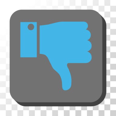 Yuvarlatılmış Kare vektör düğmesini basılı parmak