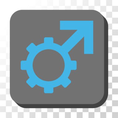 Teknolojik Potence yuvarlak kare vektör düğmesi