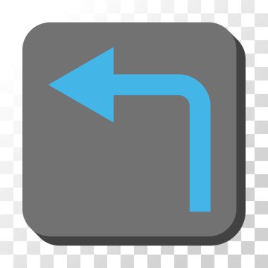 Sol yuvarlak kare vektör düğmesini kapatma