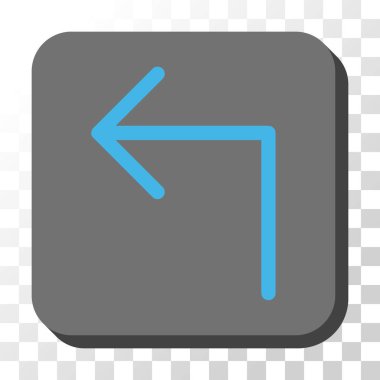 Sol yuvarlak kare vektör düğmesini kapatma