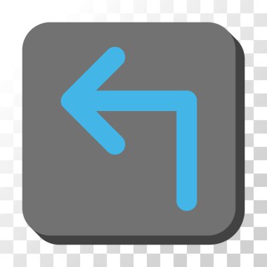 Sol yuvarlak kare vektör düğmesini kapatma