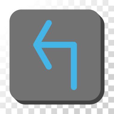 Sol yuvarlak kare vektör düğmesini kapatma