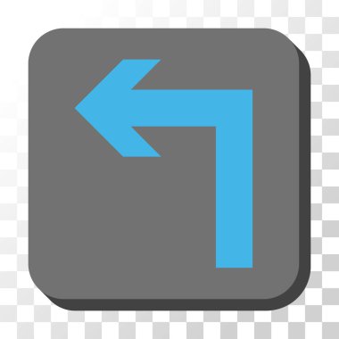 Sol yuvarlak kare vektör düğmesini kapatma