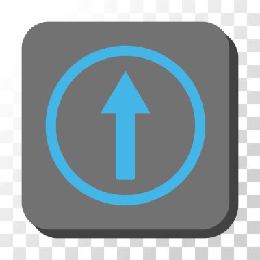 Kare vektör düğmesini yukarı yönlü ok yuvarlak