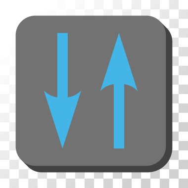 Dikey Exchange okları yuvarlak kare vektör düğmesi