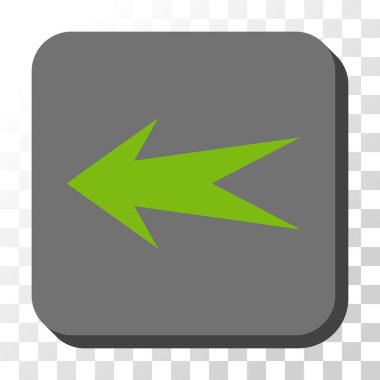 Ok sol düğme kare vektör yuvarlak