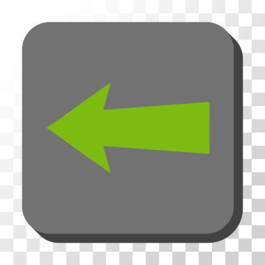 Ok sol düğme kare vektör yuvarlak