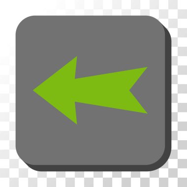 Ok sol düğme kare vektör yuvarlak