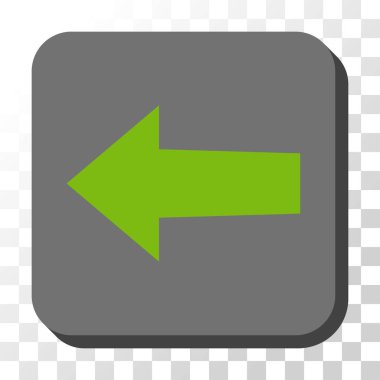 Ok sol düğme kare vektör yuvarlak