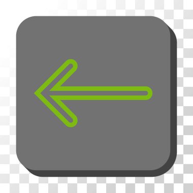 Ok sol düğme kare vektör yuvarlak