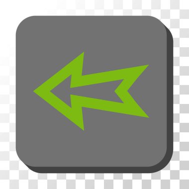 Ok sol düğme kare vektör yuvarlak